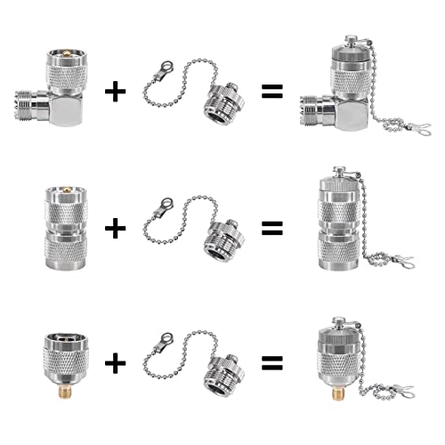 5PCS Tapas para Conector UHF/N Macho con Cadena y Recubrimiento Níquel miniatura 4