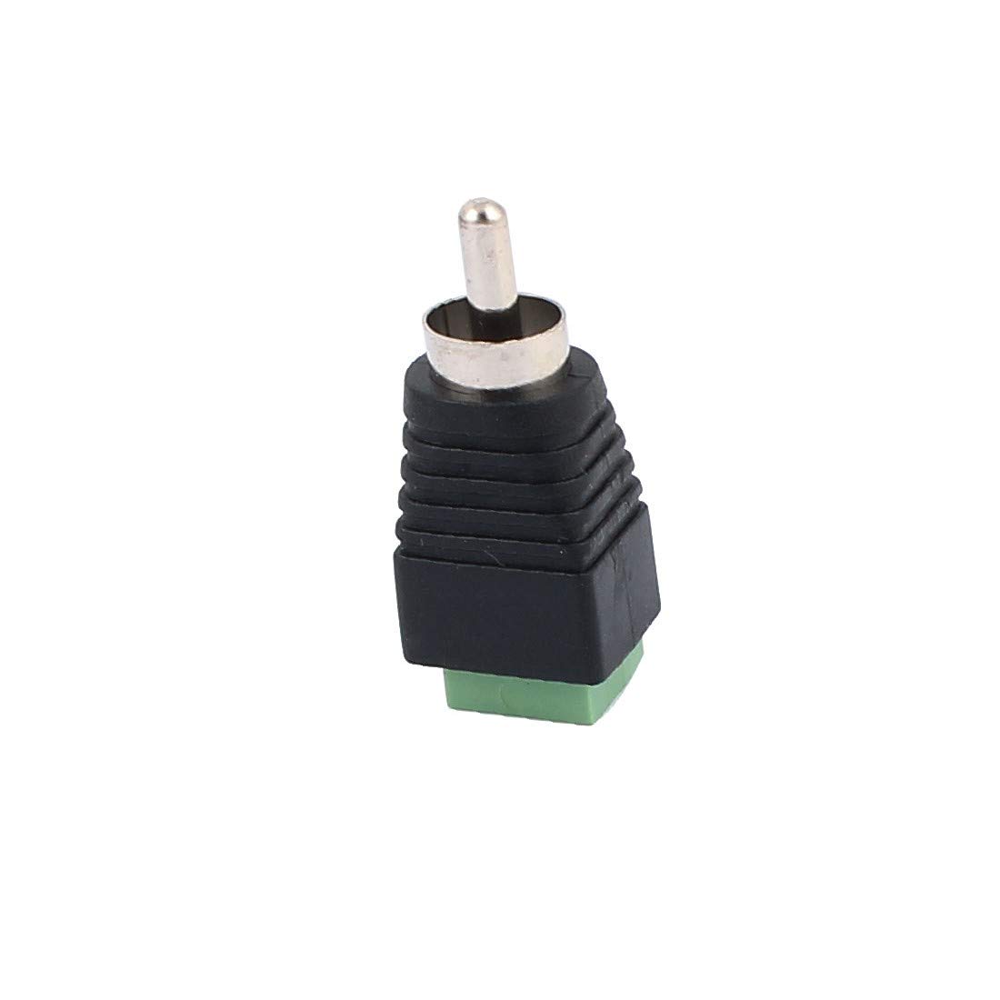 100 szt.Złącze śrubowe koncentryczne Cat5 Cat6 do złącza męskiego Jack Audio Video RCA(100 Stück Schraubanschluss Koaxial Cat5 Cat6 zu Audio Video Cinch-Klinkenstecker