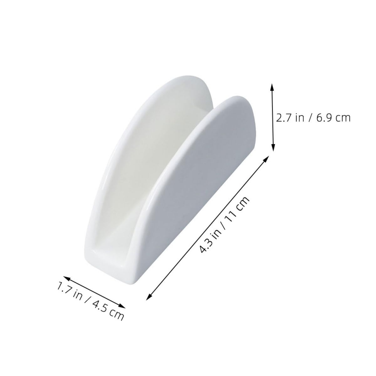 GALPADA Servilletero de Cerámica para Hogar y Restaurante, Soporte para Servilletas Plano, 2 Piezas, Diseño Compacto y Resistente, Adecuado para Cocina, Comedor y Baño