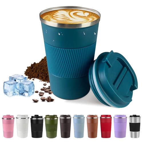 Comparison: Best Cup To Keep Drinks Cold 11 SPLMIFA Vacuum-Insulated Stainless Steel Travel Coffee Mug, Leak-Proof Reusable Coffee Cup with Lid - Keep Hot & Cold Drinks for Hours, Durable Thermos Tumbler for Men & Women (3rd-Blue, 17OZ)