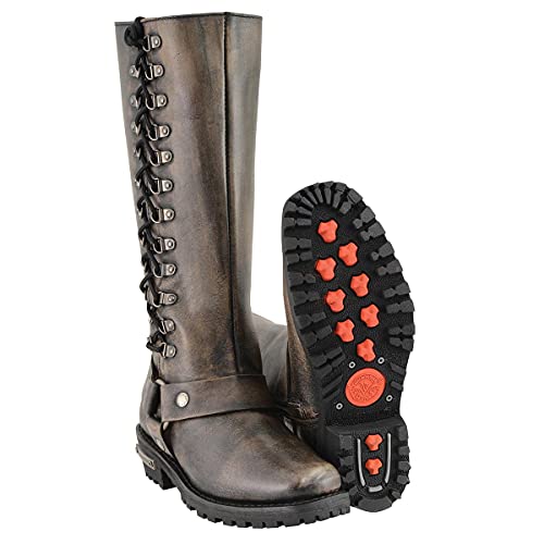 Image of Milwaukee Leather Women's Premium Leather Motorcycle Harness Boots Collection MBL - 8.5