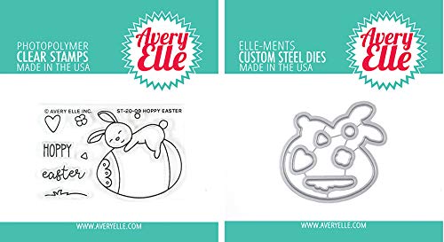 Avery ElleHoppy Easter - Clear Stamps, Steel Dies and Storage Pocket