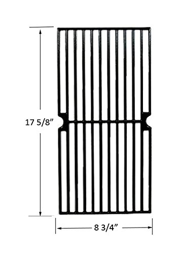 BBQ funland Gloss Cast Iron Cooking Grid Replacement for Select Gas Grill Models Kenmore 148.16656010 and Master Forge SH3118B