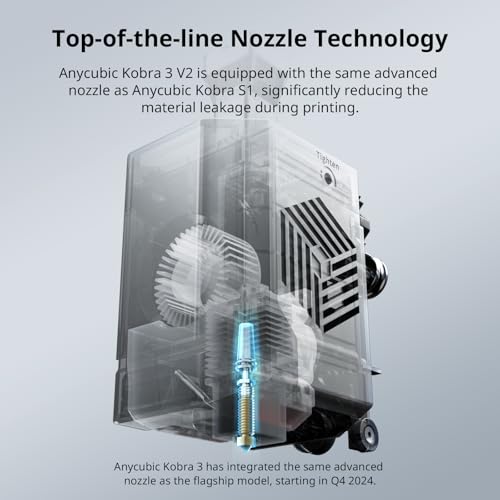 Image of Anycubic Kobra 3 V2 Combo 3D Printer, Smart Multicolor Printing Up to 600mm /s Print Speed, Active Filament Drying Enhanced Auto-Leveling for Higher Success Rates, 10.0'' x 10.0'' x 10.2''