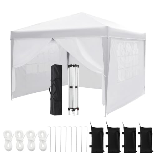 10x10 ft Outdoor Party Tent, Heavy Duty Waterproof Gazebo...