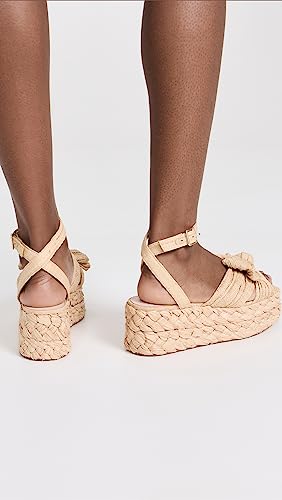 Loeffler Randall Women's Gaby Pleated Bow Bow Braided Espadrilles4