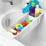 SA PRODUCTS Toy Organizer and Storage – Ultimate Bathroom Storage – Heavy Duty Bathtub Tray – Extra Grip Handles
