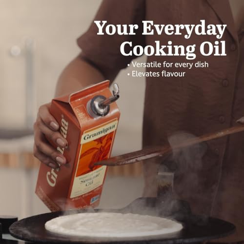 Gramiyaa Cold Pressed Sesame Oil 1 Litre | Traditionally Extracted | Chemical-free, Zero Trans-fat Cooking Oil | Unrefined Oil | Kachi Ghani Til Oil for Cooking