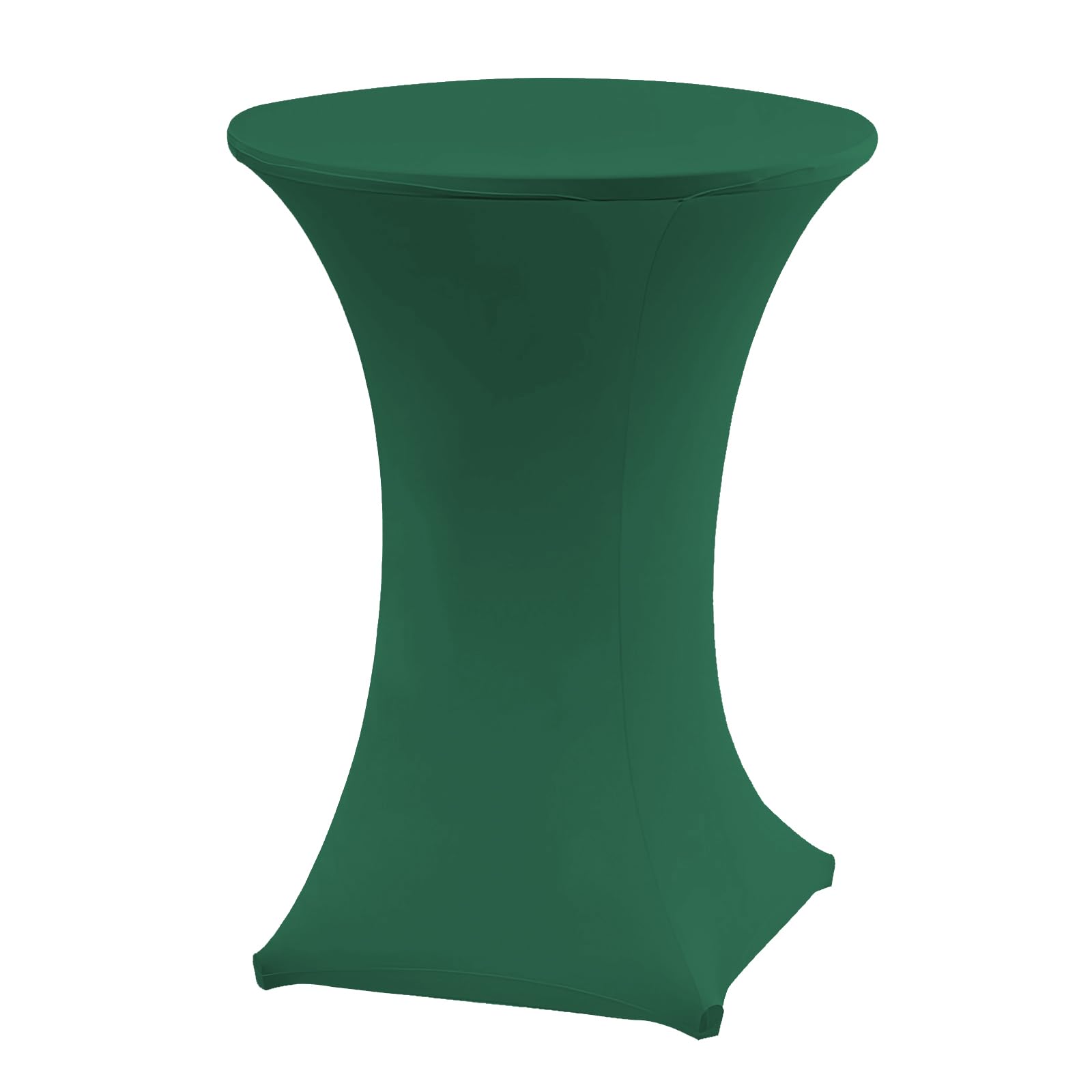 Spandex Cocktail Dark Green Table Cover Stretch High Top Bar Round Fitted Tablecloth, Washable Round Diameter 80x110cm Table Protection, for Weddings Trade Show Booths Banquet Birthday Party Bar Use — image 1