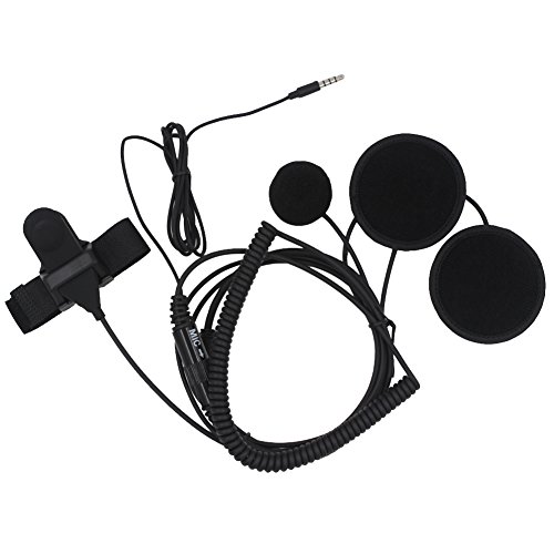 Aoer 3.5Mm Full Face Earpiece Headset Mic Microphone For Mobile Phone #TOP24