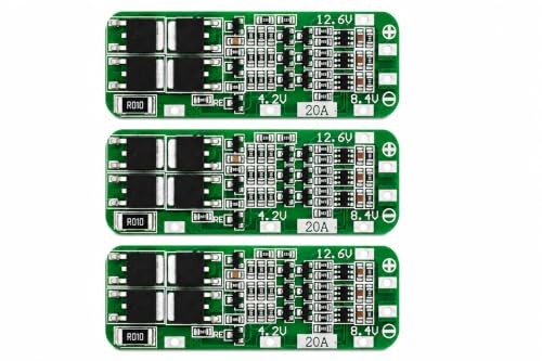 Image of 3s 20Amp Cell BMS 18650 Lithium Battery Protection Board Pack of 3