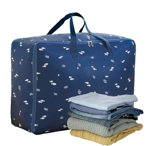 Sacs de rangement pour linge de lit avec fermeture éclair, organiseur de vêtements | Sac pliable peu encombrant avec fermeture éclair pour vêtements, draps, couettes, chambre à coucher