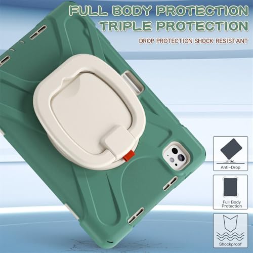 Coque iPad Pro 11 M5 JZ antichoc vert émeraude : protégez votre écran