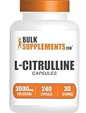 BulkSupplements.com L-Citrulline Capsules - Citrulline Supplement, L-Citrulline 3000mg Capsules - Citrulline Pills, Gluten Free - 8 Capsules per Serving, 240 Capsules (Pack of 1)