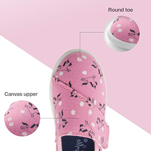 K KomForme Toddler Sneakers Girl Boys Slip On Canvas Shoes with Breathable Upper2