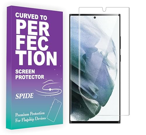 Image of 4youquality Tempered Glass - Screen Protector For Samsung Galaxy S22 Ultra 5G, Bubble Free, Self Healing Unbreakable Membrane Edge To Edge Full Coverage - Clear