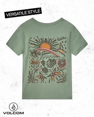 Image of Volcom Girls Shirts - Casual Crewneck Short Sleeve Graphic Tee Trendy Tops - Breathable Girls Summer Clothes