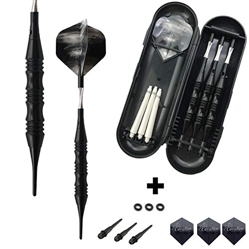 Professional Exquisite 20 Gram Soft Tip Darts Carrying Hard Suitcase | 3 Black