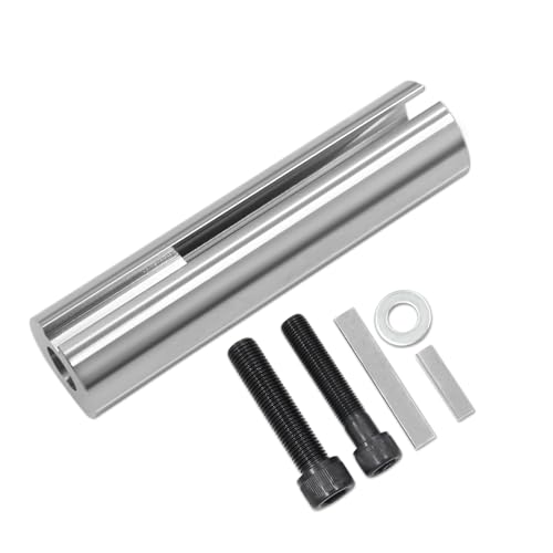 Gxencks 304 Stainless Steel Fit for Gas Engine Pulley Crank Shaft Extended 1 inch to 1 1/8 inch 1/4 Pulley Crank Shaft Sleeve Adapter