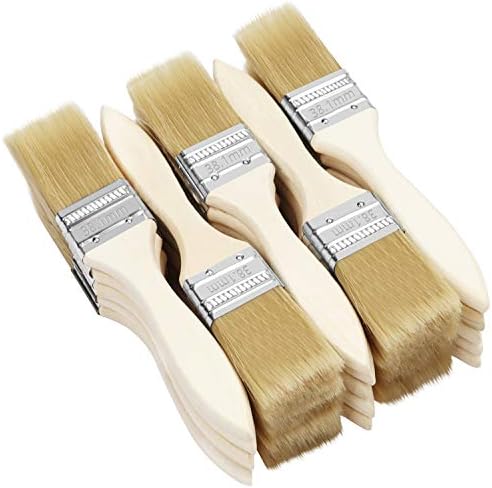 Kurtzy 24 Pack of Paint Brushes - Brush Head 38.1mm (1.5 inch) & Overall Brush Size 17.5cm (6.89 inches) Suitable for Messy Jobs That Involve Chip Painting, Silicon, Gesso, Staining, Varnishes, Glues