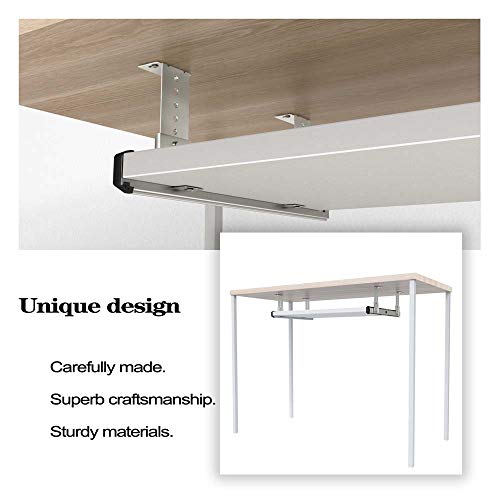 Frmsaet Heavy Duty 12/14/16/18 Inches Thickness Steel Construction Ball Bearing Keyboard Slides Keyboard Drawer Slides Tray Accessories Cabinet Furniture Hardware Rails (14 Inches, Silver) #TOP5