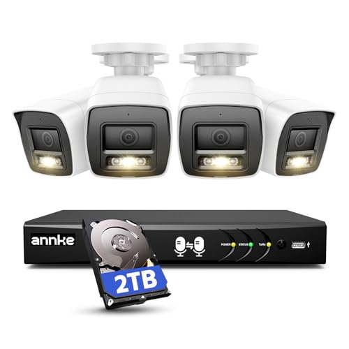 4X 2 Way Audio White Cams+2TB HDD