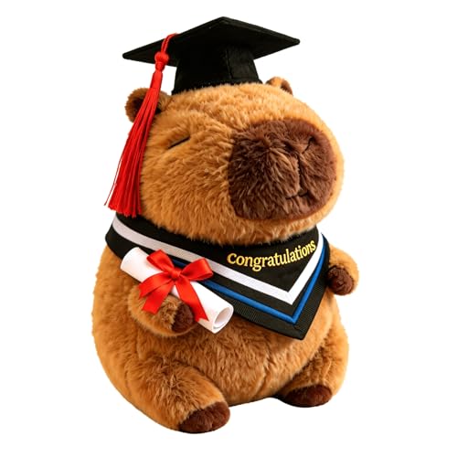 Graduation Gifts - Capybara Graduation Plush 9-Inch Graduation Doll by Wonfirang - Used condition - US$13.28