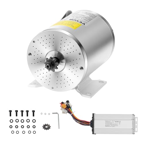 VEVOR Kit de Motor Eléctrico sin Escobillas de CC de 2000 W, 60 V y 4500 RPM con Controlador de Velocidad Mejorado para Karts, Bicicletas Eléctricas, Motocicletas y Scooters, 134 x 107 x 112 mm