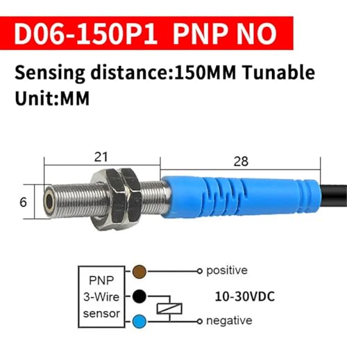 Capteur micro-diffuseur D06-150P1 à induction ponctuelle visible 24V