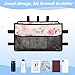 Jnoscergon Walker Basket for Seniors with Multi Pockets Floral Walker Bag Large Capacity Storage Bag with Zipper for Folding Walkers