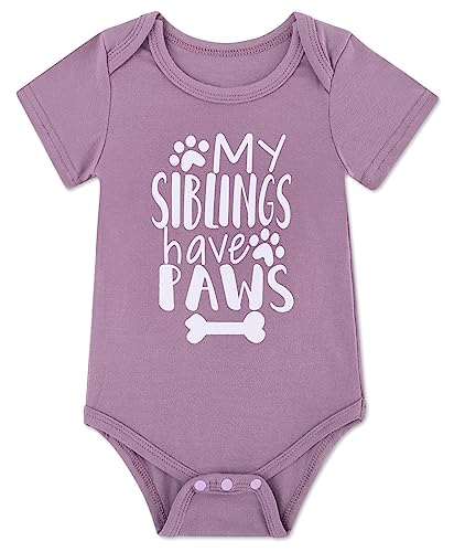 Image of Funnycokid Baby Boys Girls Bodysuit Funny Newborn Romper Short Sleeve Infant Neutral Outfits 0-12 Months