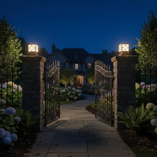 Image of Gate Lamps for Main Gate, Outdoor Lights, Pillar Light, Farmhouse Gate Lamps and Decorative Outdoor Gate Light (GL17 Antique, Pack of 1)