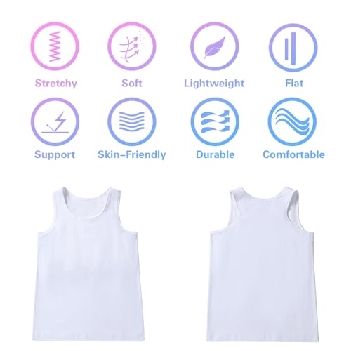 Image of Tomboy Transgender Lesbian FTM Cotton Long Elastic band Built-in Chest Binder