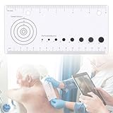 Wundmesslinie mit Pupillenmaßgerät für Krankenschwestern, EMTs & klinische Anwendung - Einwegmesslinie aus klarem Kunststoff 6 Zoll, genaue metrische Skala, 1/10 Stück
