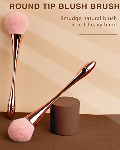 Mineral Powder Brush Nail Dust Brush Kabuki Makeup Brush Soft Fluffy Foundation Brush Face Contouring Brush Blush Brush For Large Coverage Loose Powder Bronzer Blush Blending Buffing-1Pcs Rose Gold #TOP5