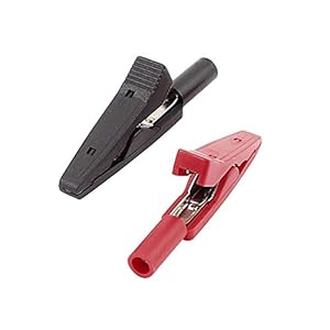 Haobase 1 paar mini geïsoleerde krokodillenklemmen test 2 mm banaan socket