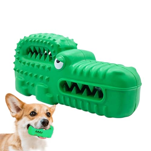 Rubber Alligator Dog Toy, Cute Squeaky Toy for Dogs, Puppy Playing Tool for Aggressive Chewers, Interactive Pet Training Device