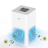 DAILYLIVE 【2023・花粉対策】 空気清浄機 20畳 PM2.5・脱臭・花粉対応 小型 HEPAフィルター 360°全方位吸収 静音 3段階風量調節 タイマー機能 AUTOモード フィルター交換リマインダー PSE認定済み コンパクト 軽量 省エネ 日本語説明書 33*17*17cm ホワイト