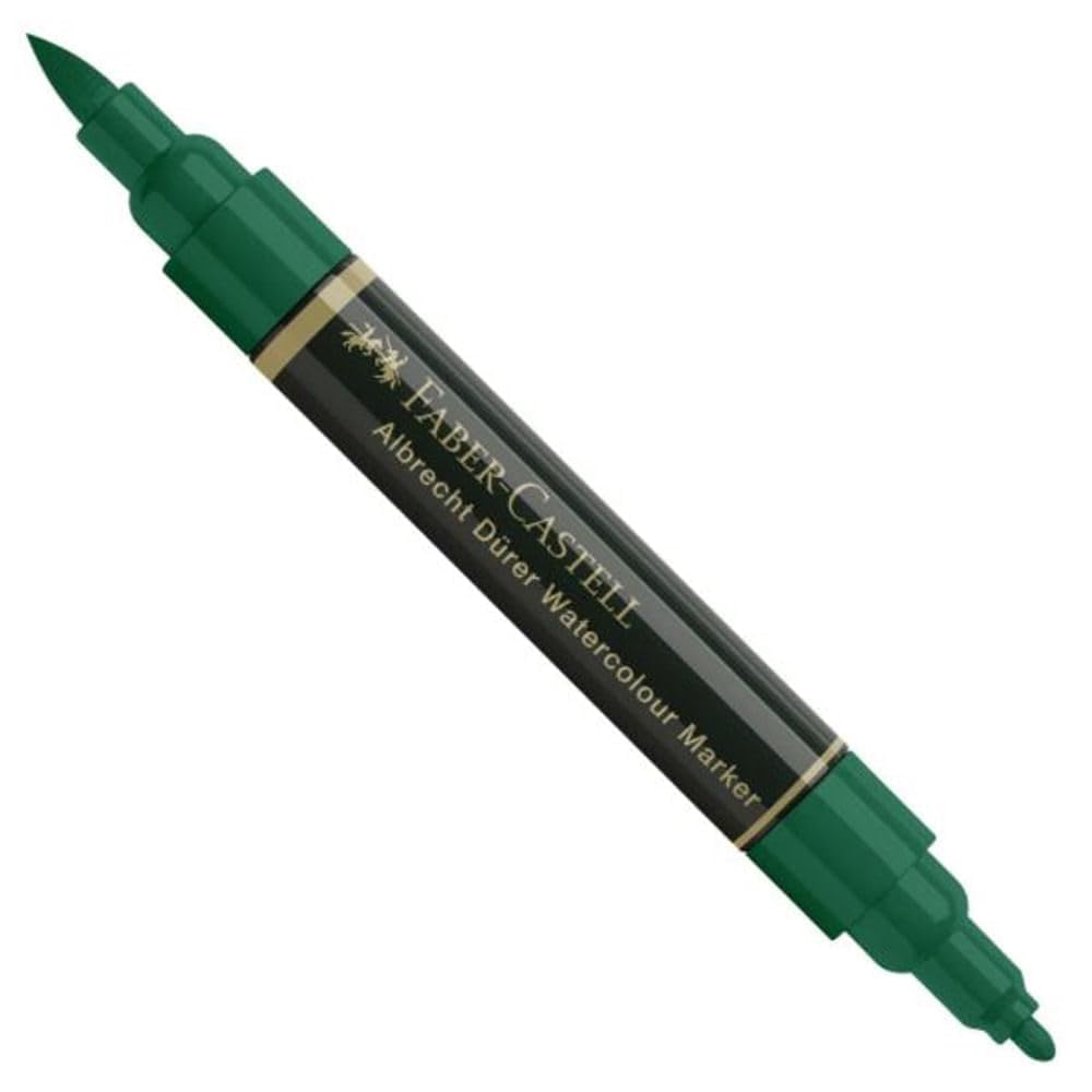 Faber-Castell Art & Graphic Albrecht Dürer Watercolour Marker, Dark Phthalo Green, Single Watercolour Marker, for Art, Craft, Drawing, Sketching, Home, School, University, Colouring