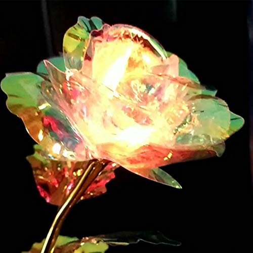 Flor rosa falsa,Funien Flor rosa artificial colorida com caixa de presente para mulheres Dia das mãe