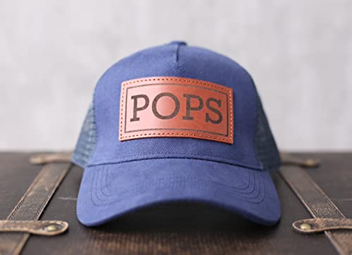 Image of Dad Hat Gift for Father's Day - New Grandpa Gift Trucker Hat for Dad Golf Hat with Custom Leather Patch