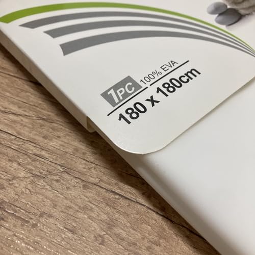 Cortina Para Box EVA 180x180cm Cores Lisas (Branco)