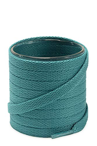 Image of Shoemate Flat Solid Color 5 /16 inch Shoe Laces for Sneakers and Athletic Shoes with 4 Shoelaces Aglets