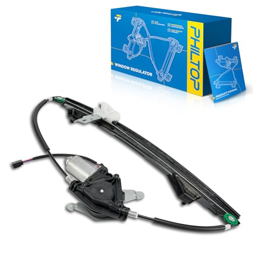 Image of PHILTOP 748-506 Rear Left Driver Side Power Window Regulator and Motor Assembly Fit for 2002-2010 Ford Explorer,Mercury Mountaineer 2007-2010 Ford Explorer Sport Trac 2003-2005 Lincoln Aviator,2 Pins