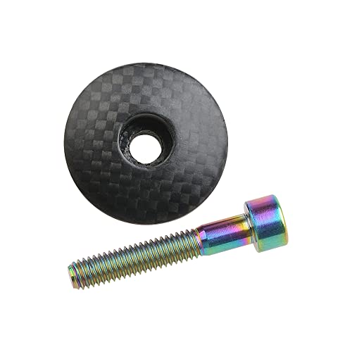 Wanyifa 1 1/8" Cycling Headset Stem Top Cap (Matte with Rainbow)