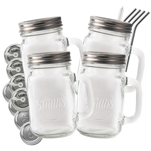 Smiths Mason Jars Set di 4 barattoli in vetro da...