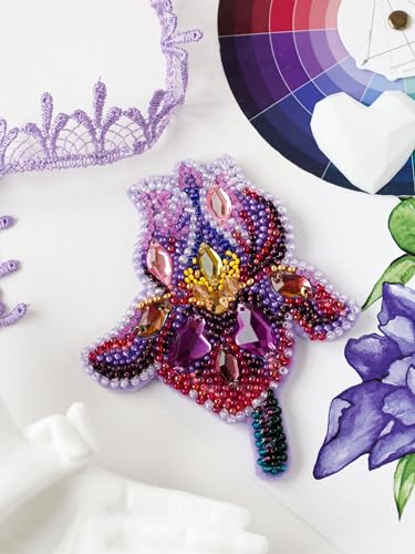 Abris Art Bead Embroidery Decoration Kit Amethyst iris AD-200