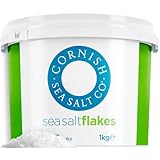 Cornish Sea Salt Celtic Sea Salt Flakes 1Kg - 100% Natural Unrefined Mineral Rich Pyramid Sea Salt Flakes, Hand Harvested Celtic Origin, Flaky Finishing Salt for Cooking, Seasoning, Baking