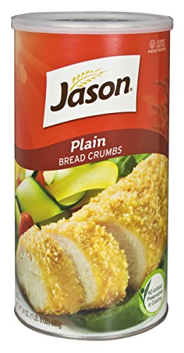 Jason Plain Bread Crumbs, 24-Ounce Resealable Container, No Artificial Preservatives or Colors