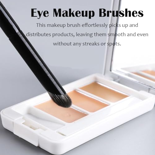 AKOAK Eye Shadow Brush Set, 3 Pcs Professional Eye Makeup Brushes, Eye Blend Brush, Perfect for Eyeshadow, Eyeliner, Eyebrow, Concealer, Blend, Super Soft travel Makeup Brush